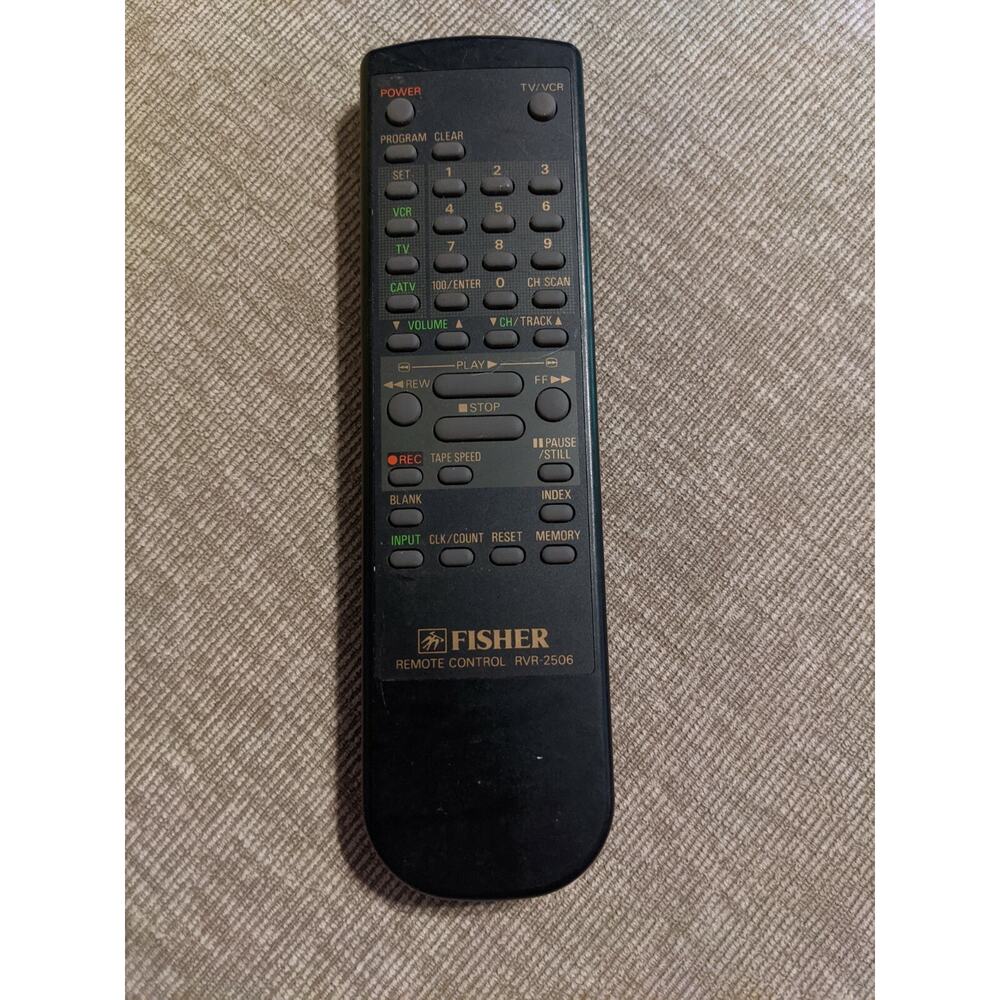 FISHER RVR-2506 for VCR Replacement Remote Control ** IR TESTED and Working **